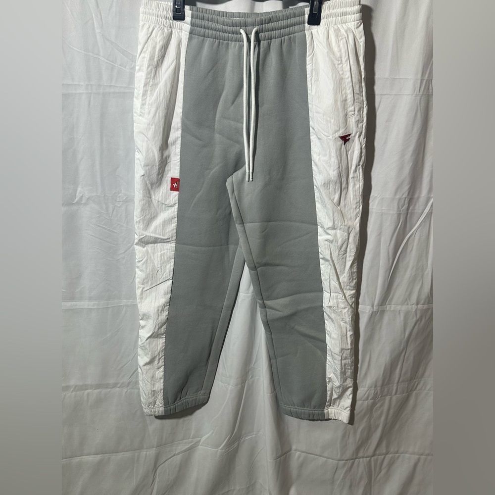 Men's Gray and White Track Pants Sixe XXL